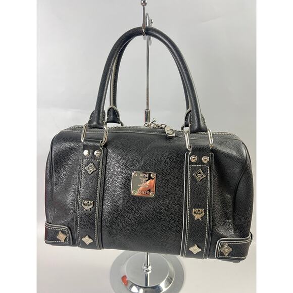 MCM Boston Bag Black 12x6x7 - Picture 1 of 7